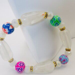 Hand Designed in India, stretch bracelet